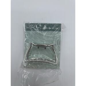 Cat Lady Box Cat Ear Shaped Hair Clip Silver for Women Girls